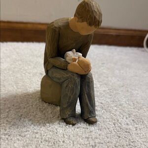 Willow Tree Parent and Child Sculpture - Brown and Cream